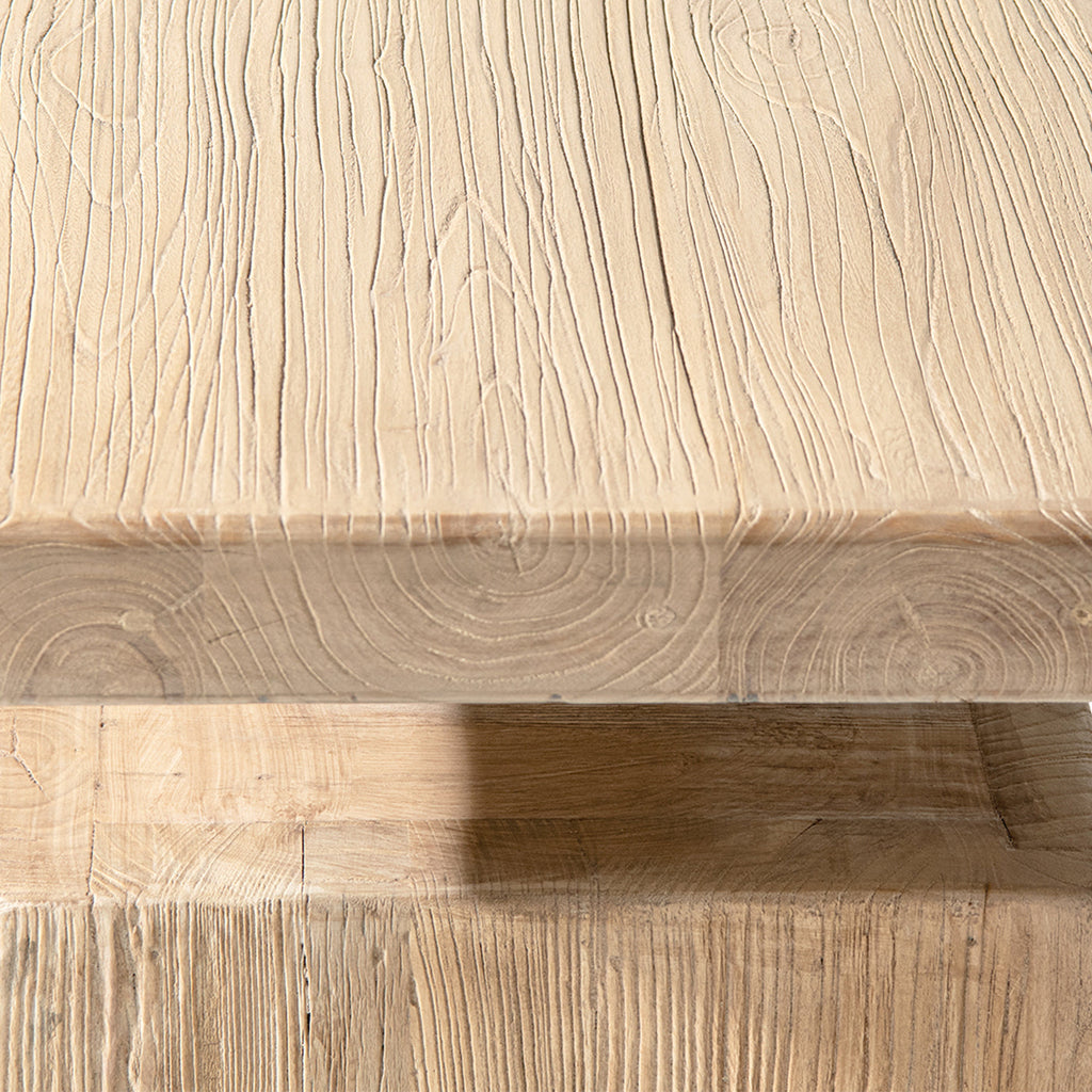 Reclaimed Elm Block Plinth Side Table